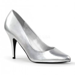 Pantofi cu toc mediu marimi mari VANITY 420 argintii