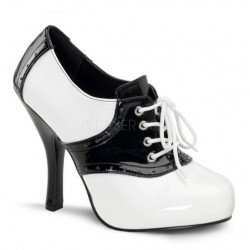 Pantofi gangster alb negru accesorii teatru SADDLE 48