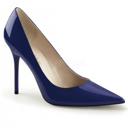 Pantofi stiletto office albastri marimi mari marimea 42 CLASSIQUE 20