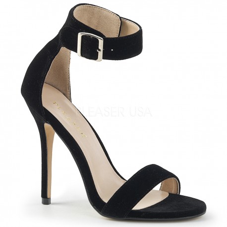 Sandale stiletto cu toc inalt elegante marimi mari AMUSE 10 Negru