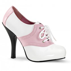 Pantofi gangster alb roz accesorii teatru SADDLE 48